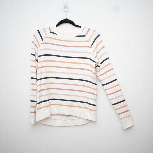 Altar'd State Cozy Neutral Striped Crew Neck Sweater Size XS - Picture 1 of 5